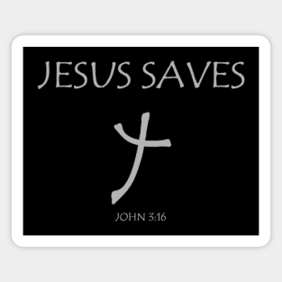 JESUS SAVES Cross Magnet